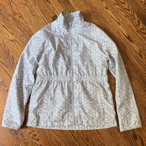 Gap Kids XXL Girls Regular Zip Up Windbreaker Elastic Waist Polka Dot